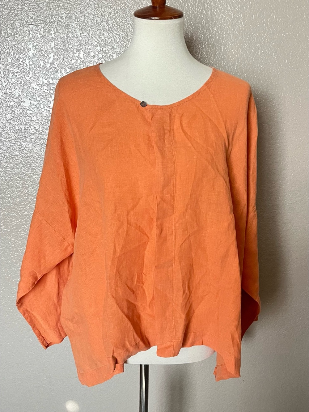 Eskander Orange Linen Blouse Size 0